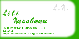 lili nussbaum business card